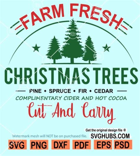 Farm Fresh Christmas Trees SVG Christmas Trees SVG Christmas Sign SVG