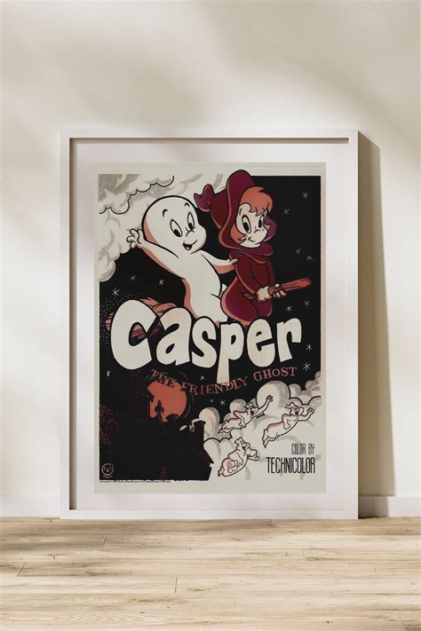 Casper The Friendly Ghost Inspired Digital Artprintable Wall Artdigital Wall Artinstant