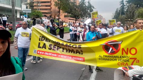 Habitantes De Bogotá Protestan Contra El Corredor Verde En La Carrera