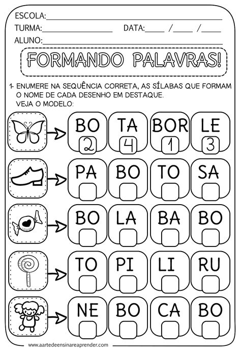 Atividade Formando Palavras