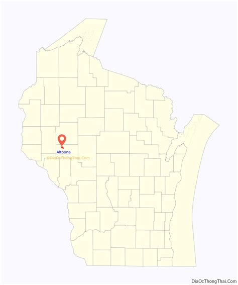 Map of Altoona city, Wisconsin - Thong Thai Real