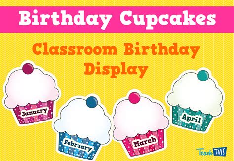 Birthday Cupcakes Classroom Birthday Birthday Display In Classroom Birthday Cupcakes