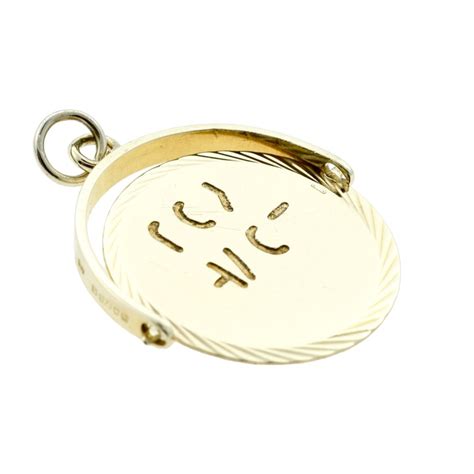 Vintage Ct Gold I Love You Spinner Pendant