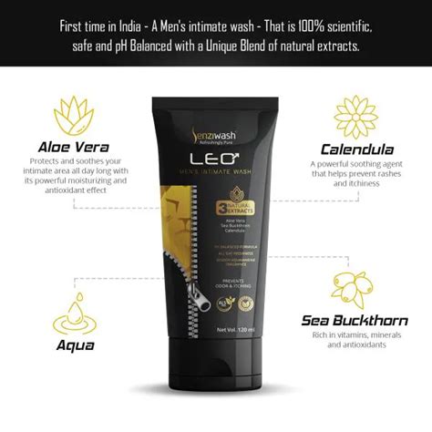 Senziwash Leo Intimate Wash For Men With Natural Ingredients Aloe