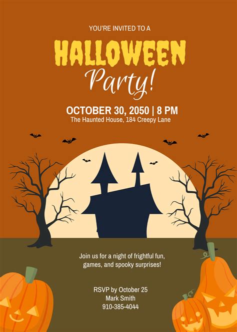 Free Halloween Party Invitation Templates And Examples Edit Online And Download