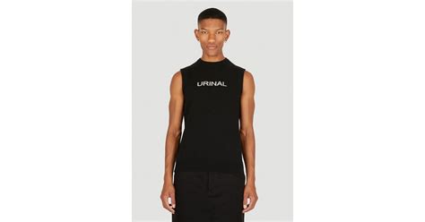 Rick Owens Urinal Knitted Tank In Black For Men Lyst Canada