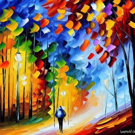 Senderismo Al Estilo De Leonid Afremov Creative Fabrica