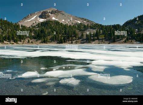 Ice Melting On Lake Helen Mount Lassen Lassen Volcanic National Park