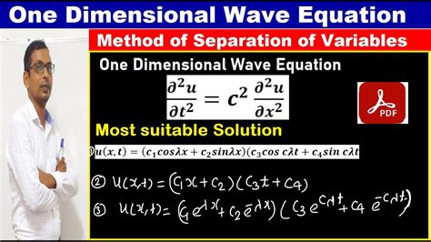 01 1d Wave Equation In Hindi One Dimensional Wave Equation In Hindi Solution Of 1 D Wave