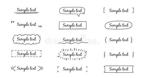 Text Title Frame Handwriting Ribbon Square Circle Decoration Element