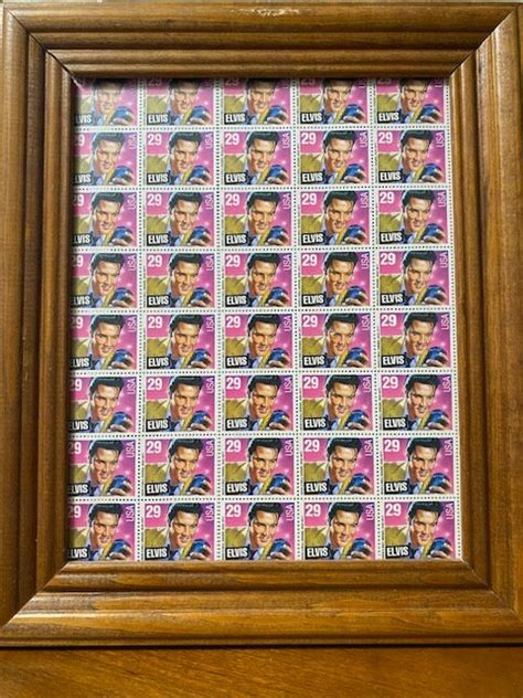 Elvis Presley Postage Stamps Usps 1992 29 Cent Uncut Sheet Etsy