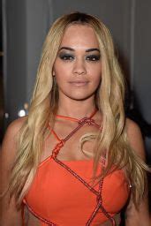 Rita Ora Hot In Mini Dress Versace Spring Summer Show Paris Fashion Week Celebmafia