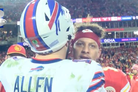 Patrick Mahomes Had Blunt Message For Bills Qb Josh Allen During