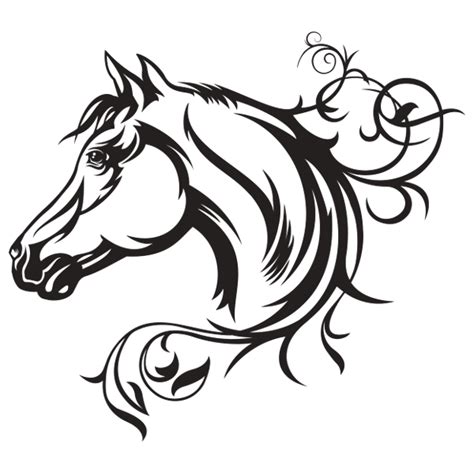 Decal American Quarter Horse Vector graphics Illustration Horse head ...