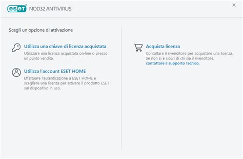 Attivazione Prodotto ESET NOD32 Antivirus Guida On Line ESET