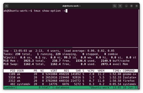 Customizing The Status Bar In Tmux Linux Consultant