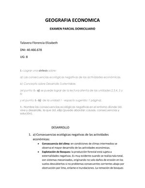 Examen Geografia Final Geografía Económica Studocu