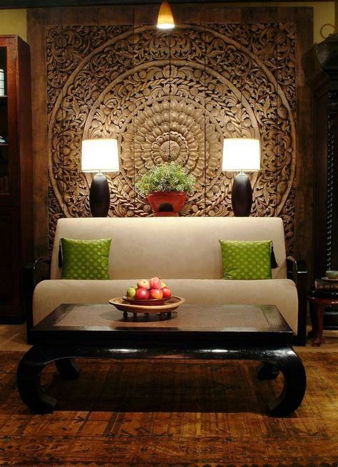 Pin By Samar Mlm On Interior Asian Wall Decor Asian Living Room