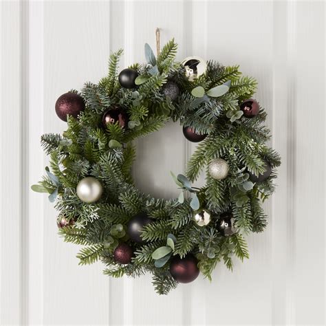 60cm Decorated Bauble Wreath Bauble Wreath Diy Wreath Decor