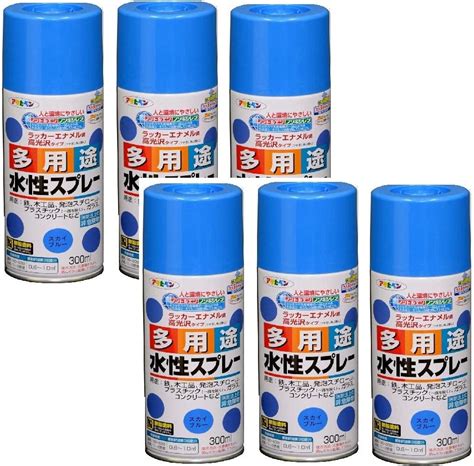 Jp アサヒペン 水性多用途スプレー 300ml スカイブルー メーカー内箱入り 6本セット Diy・工具・ガーデン