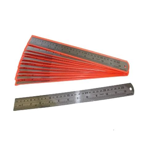 Penggaris Garisan Besi Cm Cm Stainless Steel Ruler Cm Cm