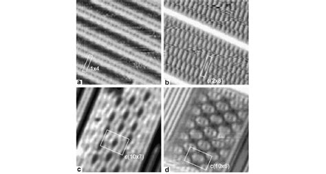 High Resolution Stm Images Of The Reconstructions Observed At The