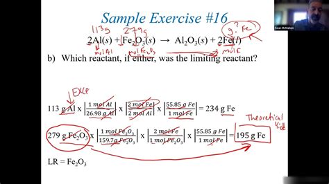 Chapter Lecture Limiting Reactants And Percent Yield Youtube