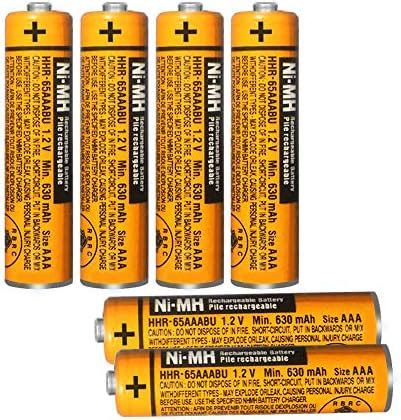 6 Pack HHR 65AAABU Ni MH Rechargeable Battery For Panasonic 1 2V 630mAh