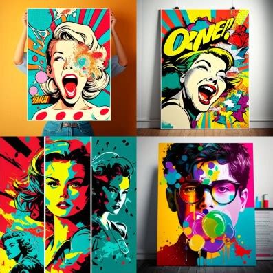 Pop Art Portrait Wall Art Art Painting Pop Culture Digital Art