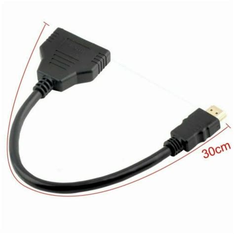 HDMI Port Male To Female 1 Input 2 Output Splitter Cable Adapter