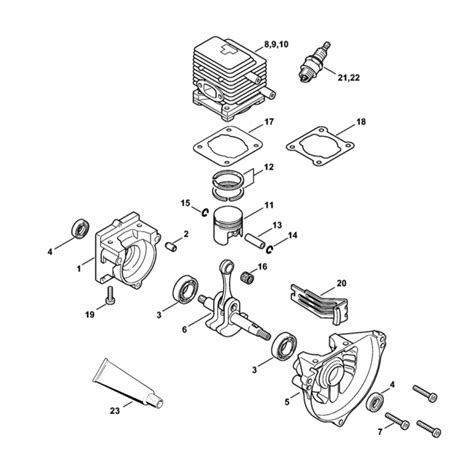 Stihl Fs75 Fs80 Fs85 Crankcase Cylinder Assembly Lands Engineers