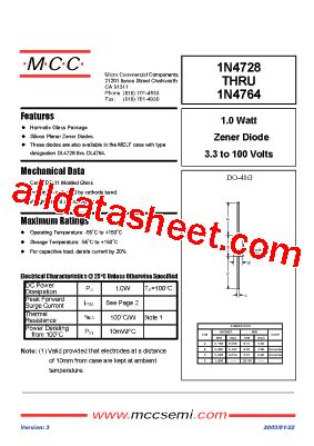 1N4733 Datasheet PDF Micro Commercial Components