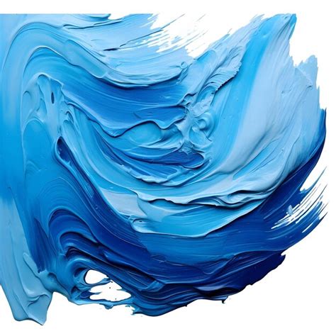 Premium Ai Image Smooth Brush With Strokes Of Oil Paint Blue Paint