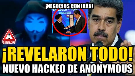 ANONYMOUS HACKEÓ LA CUENTA BANCARIA DE MADURO Y FILTRÓ TODOS SUS