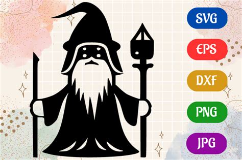 Wizard Silhouette Vector Svg Eps Dxf Graphic By Creative Oasis