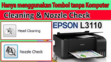 Nozzle Check Head Cleaning Manual Counter Printer Epson L