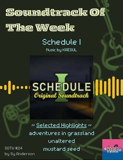 SOUNDTRACK OF THE WEEK #24 – Schedule I (Music by KAESUL) – Jacobs ...