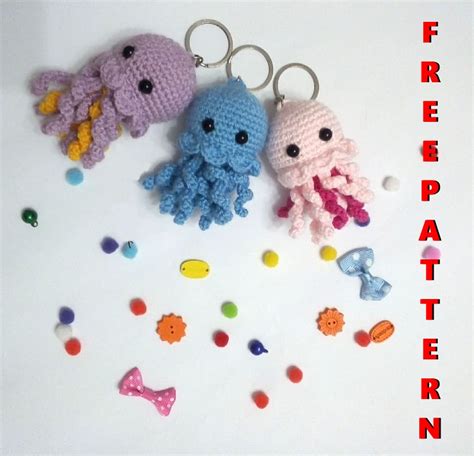 Amigurumi Jellyfish Keychain Free Crochet Pattern Amigurumi