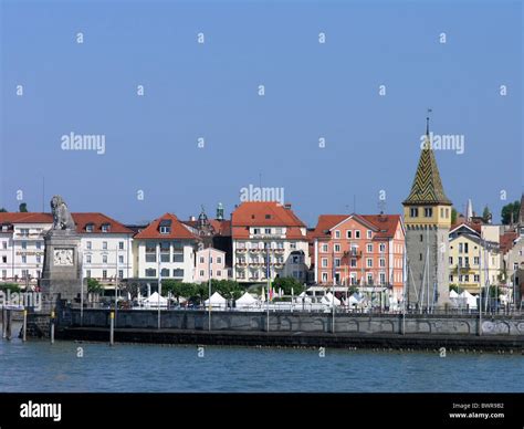 Deutschland Europa Lindau Lake Constance Bavaria Hafen Hafen Mang Turm