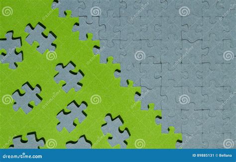 Jigsaw Puzzle Piece Cut Out On Green Background Stock Image Image Of