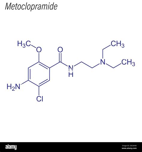 Fórmula Esquelética De Metoclopramida Molécula Química Farmacológica Imagen Vector De Stock Alamy