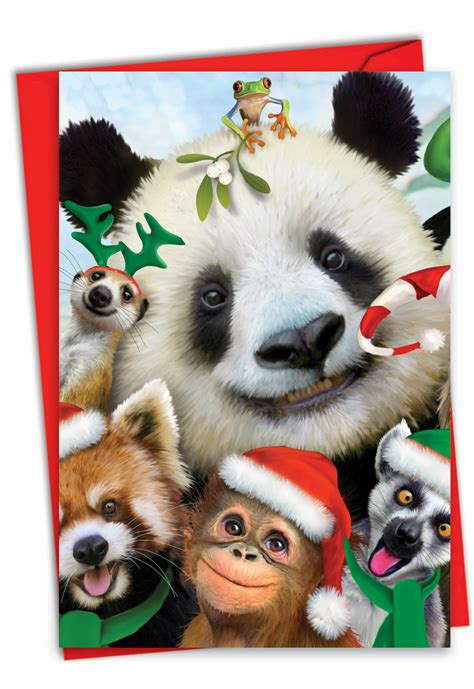 Merry Christmas To Zoo - Wildlife: Stylish Merry Christmas Printed Card