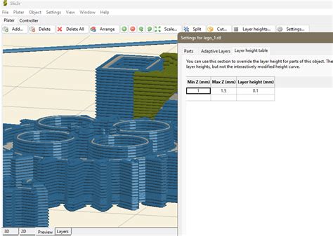 Please Allow Application Of Variable Layer Height Function At User Specified Height Range