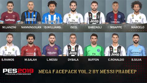 PES 2019 Facepack V2 By Messi Pradeep PESNewupdate Free