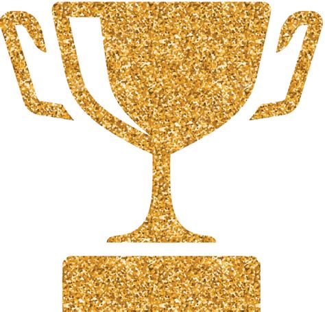 Icono De Brillo Dorado Recompensa De Un Signo De Trofeo Vector Png