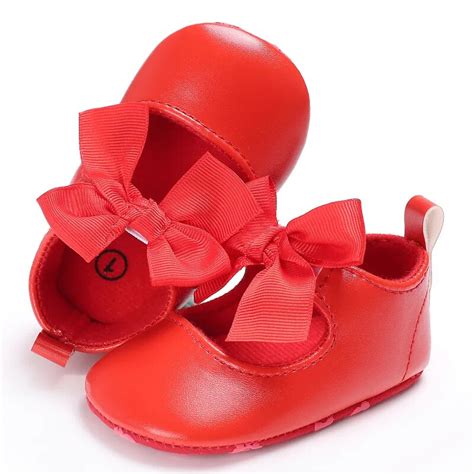 Red Baby Shoes Baby Girl Dress Ballet Party Mary Jane Toddler Princess