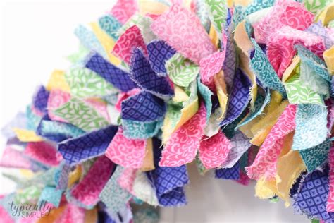 Fabric Rag Wreath Tutorial Typically Simple