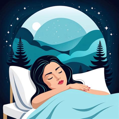 Premium Photo Vector Of World Sleep Day Illustration With Woman