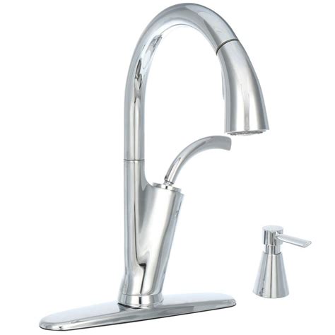 Glacier Bay Heston Single Handle Pull Down Sprayer Kitchen Faucet With