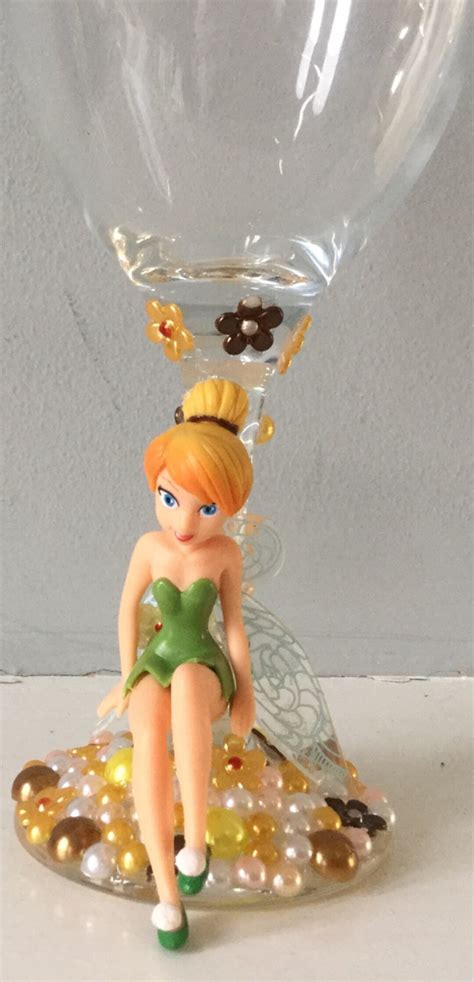 Tinkerbell Glass Tinker Bell Wine Glass Fairy Wine Glass Gem Wine Glass Etsy Uk